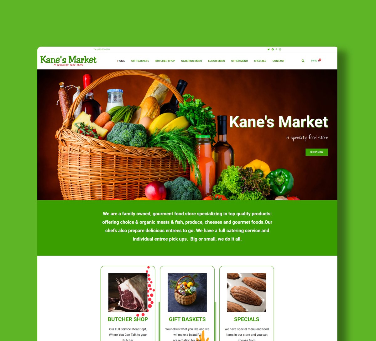 Grocery shopping? Check out top quality products from Kane's Market! Thanks to Sitepress, you can shop without leaving home: kanesmarketct.com

Grow your business. Visit sitepress.dev today.
#WebsiteDesign #WebsiteDevelopment #WebsiteMarketing #WebsiteHosting