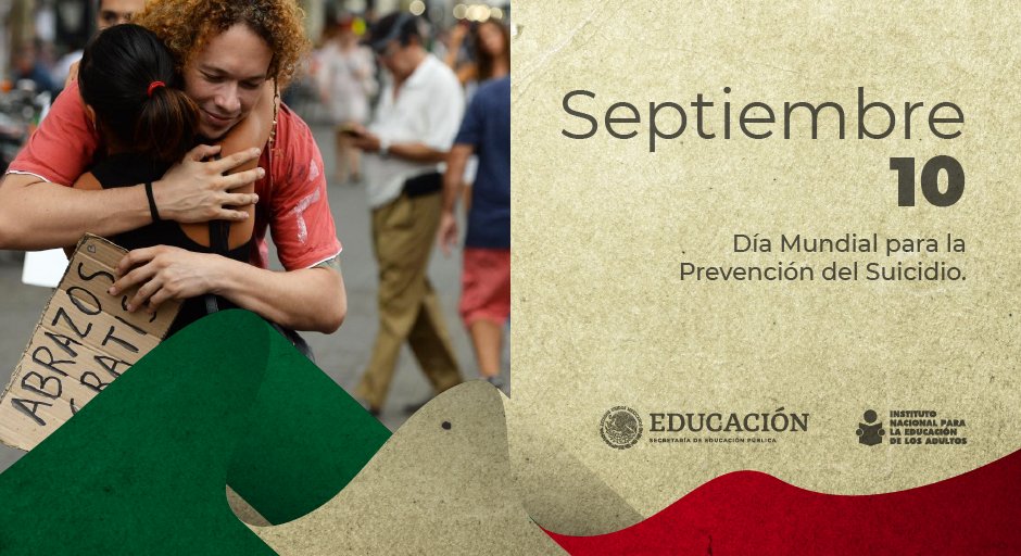 INEA_Mich's tweet photo. La Asociación Internacional para la Prevención del Suicidio y la Organización Mundial de la Salud, han establecido el 10 de septiembre como el Día Mundial para la Prevención del Suicidio, promoviendo en el mundo, compromisos y medidas para prevenir los suicidios. https://t.co/9Fe3Q4LqF3