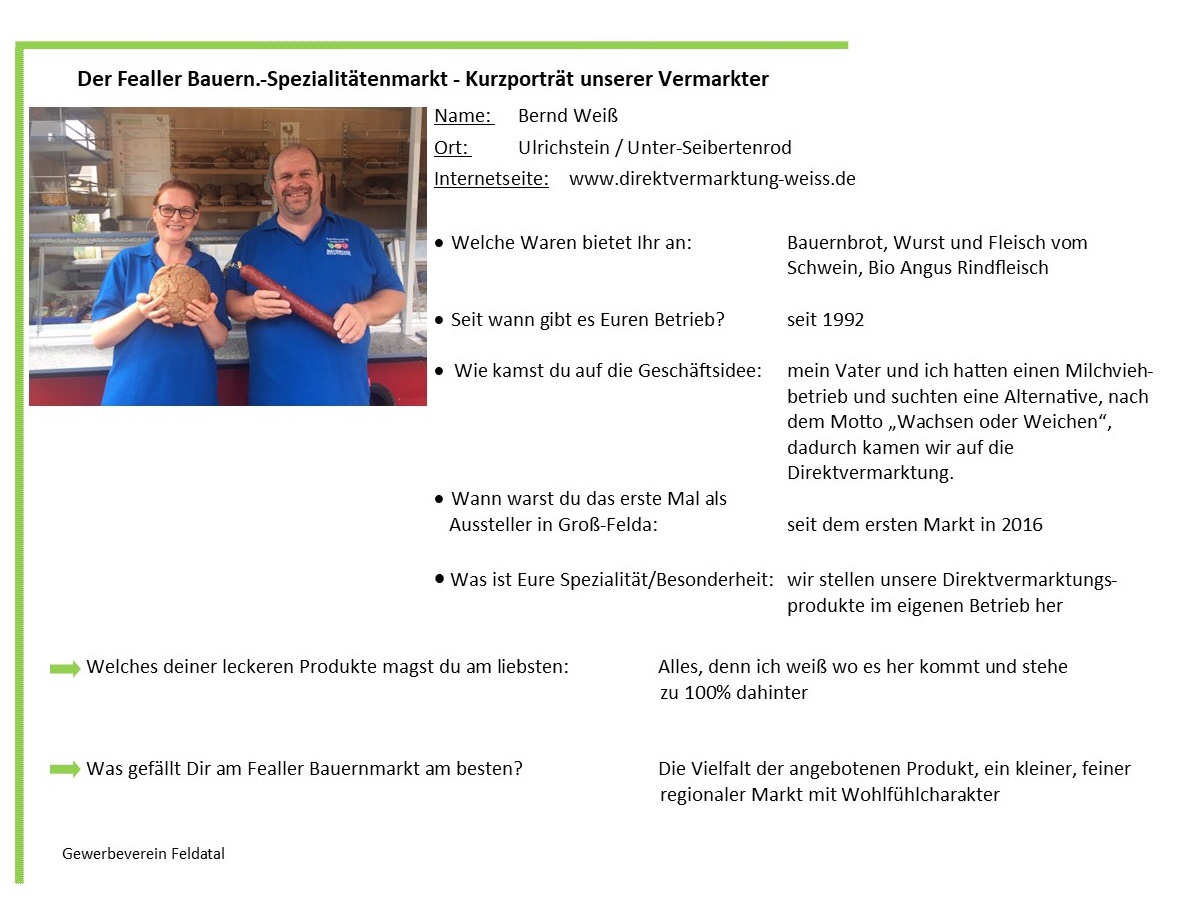 GFeldatal's tweet photo. Kurzportrait. unseres #direktvermarkter Bernd Weiß,auch am 18.09. ab14.00 Uhr im #feldatal beim #bauernmarkt dabei. #Regional #lokal #vogelsberg https://t.co/RkNaM2GOKX