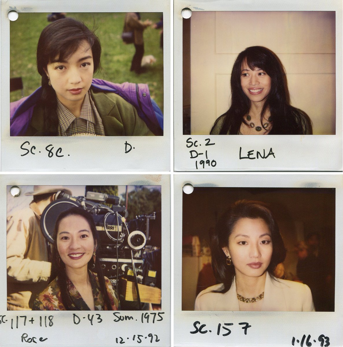 I love these polaroids of the "daughters" of The Joy Luck Club! 