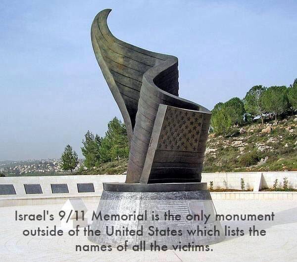 michaeldickson's tweet photo. As we approach 9/11: we remember.
 
Israel's 9/11 memorial is the only one outside the United States to list all the names of the victims. 🇺🇸 #Remember911 @jnfusa https://t.co/4wRZWlYQst