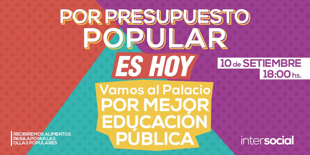 IntersocialUY's tweet photo. 📢¡AL PALACIO LEGISLATIVO!

La emergencia es la gente y necesitamos un Presupuesto Popular que nos contemple.

A las 18.00 horas, las calles son nuestras🗣✊
NOS VEMOS AHÍ.

~Organizar la lucha es mantener la esperanza~ https://t.co/UreconbM2w
