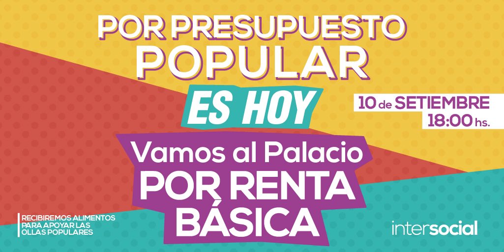 IntersocialUY's tweet photo. 📢¡AL PALACIO LEGISLATIVO!

La emergencia es la gente y necesitamos un Presupuesto Popular que nos contemple.

A las 18.00 horas, las calles son nuestras🗣✊
NOS VEMOS AHÍ.

~Organizar la lucha es mantener la esperanza~ https://t.co/UreconbM2w