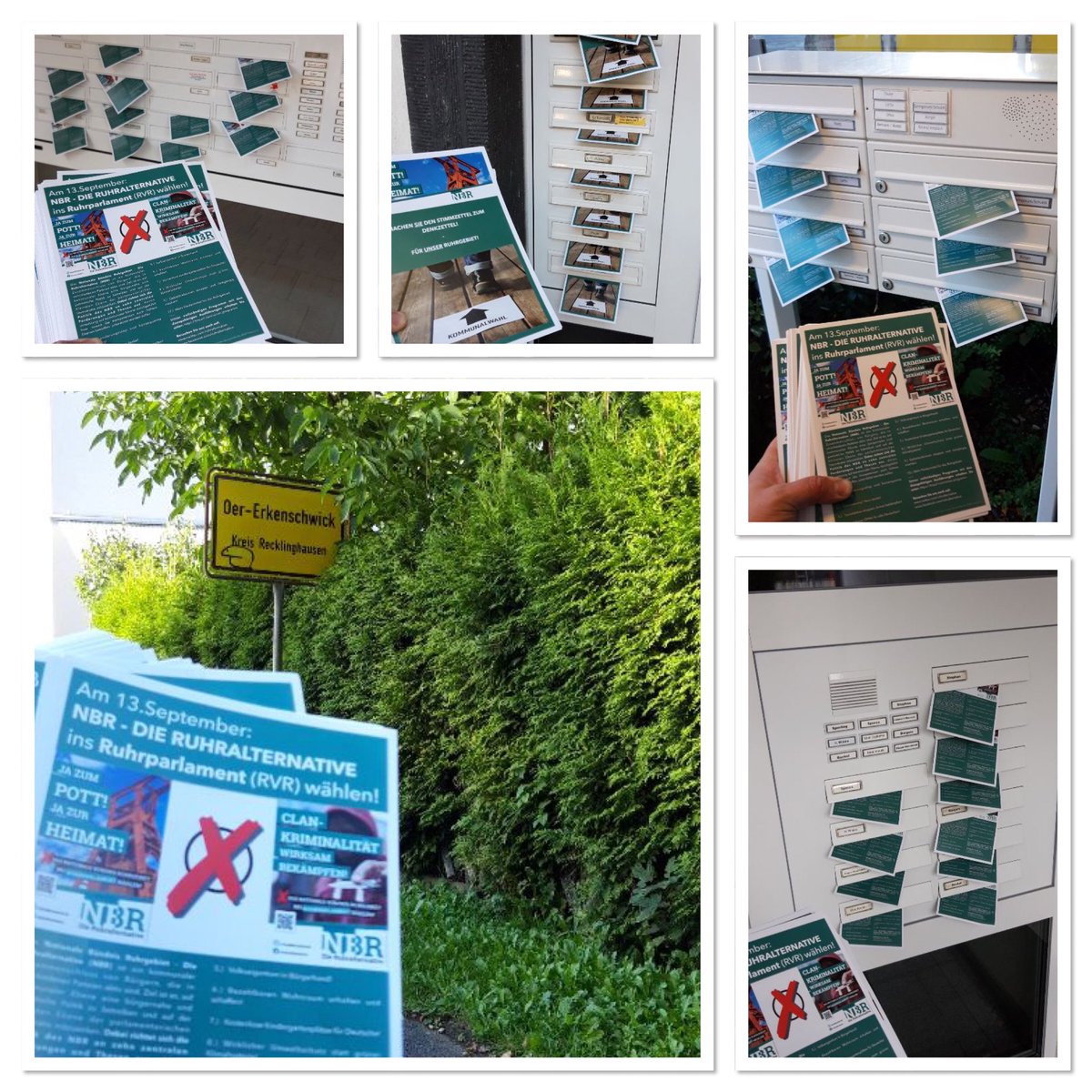 ruhralternative's tweet photo. #NBR #RVR #Ruhrwahl: Mit letzten Verteilungen zur Wahl des #Ruhrparlamentes geht auch diese Wahlkampfwoche langsam dem Ende entgegen. Die Bilder wurden uns von Aktivisten aus #OerErkenschwick und #Essen zugeschickt. 

#Ruhralternative #VonHier #Heimat #Heimatliebe https://t.co/KDVnDaQmUf