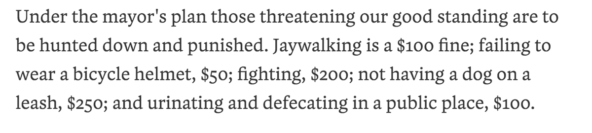Wait! Hold the phone! Stop the presses! There was pee in the street in 2007?!?! Yes of course there was. This part is not new as much as Sullivan et al want us to believe it is. Same law and order rhetoric. Again, the following year things were worse. This didn't work