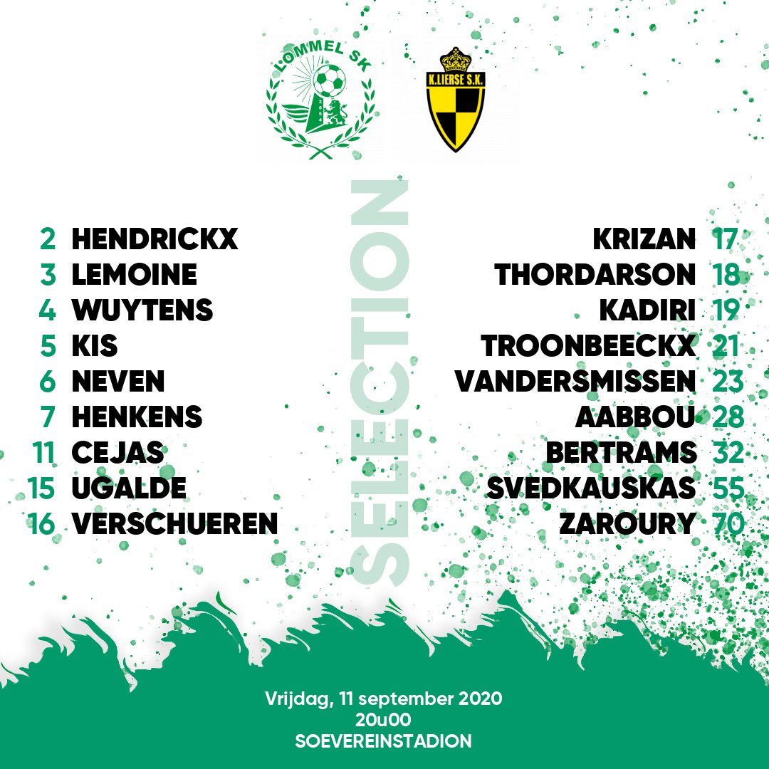 ▪️Selectie▪️
👉Trainer Liam Manning zal morgen kiezen uit deze ruime selectie voor de wedstrijd tegen Lierse-Kempenzonen...

#iedereenLSK 🇳🇬