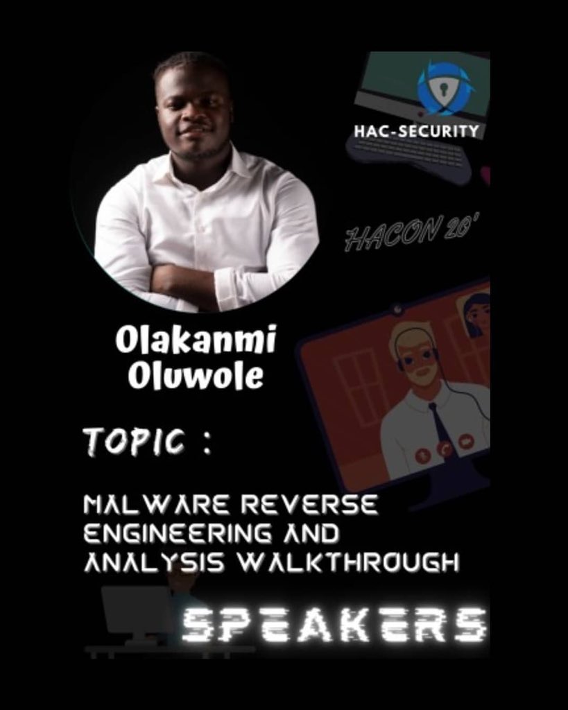 woleofafrica's tweet photo. Happy to be speaking at #HACON, A 3-day #CyberSecurity conference.
1st day- CTF- 25/09/2020
2nd day- Speakers Talk- 26/09/2020
3rd day- Speakers Talk & Open Mic - 27/09/2020
Discord server: https://t.co/Cz6Q2EOOnL
#HACON2020
#ReverseEngineering #Malware #Infosec #Forensics https://t.co/Lzv0MrjACn