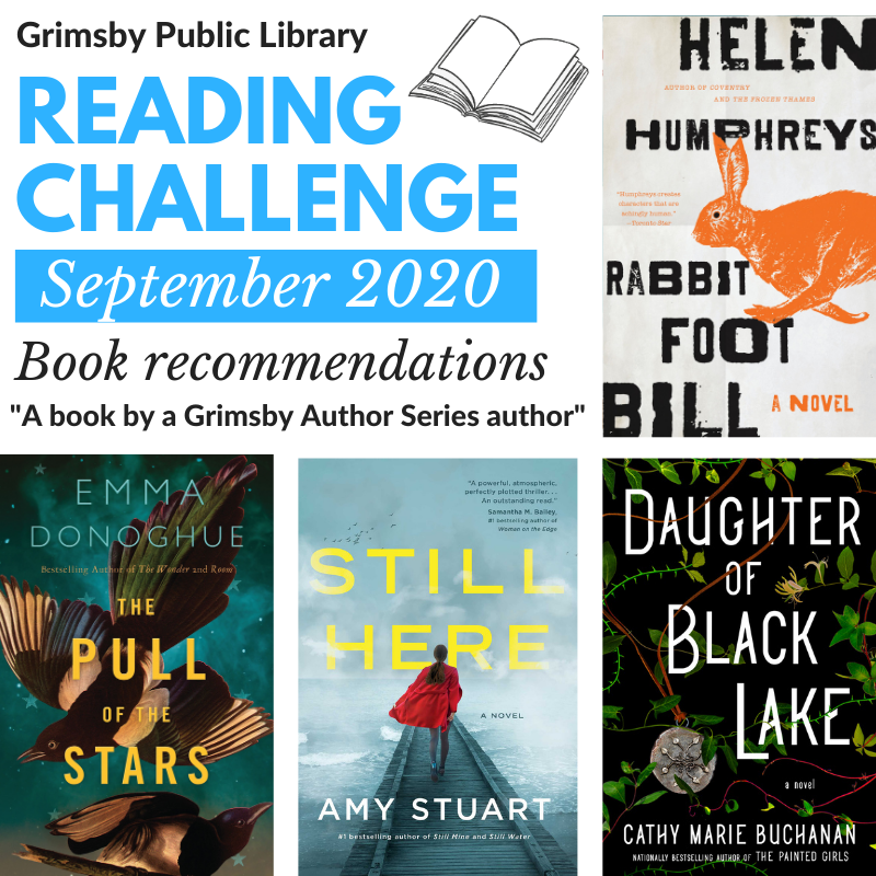 GrimsbyLibrary's tweet photo. September is here, fall is in the air and that means another #GPLReadingChallenge! Nothing sums up autumn more here at the library than a new season of the #GrimsbyAuthorSeries, your challenge this month is to read a book by one of our featured guests from throughout the years! https://t.co/t6R9qxYchw