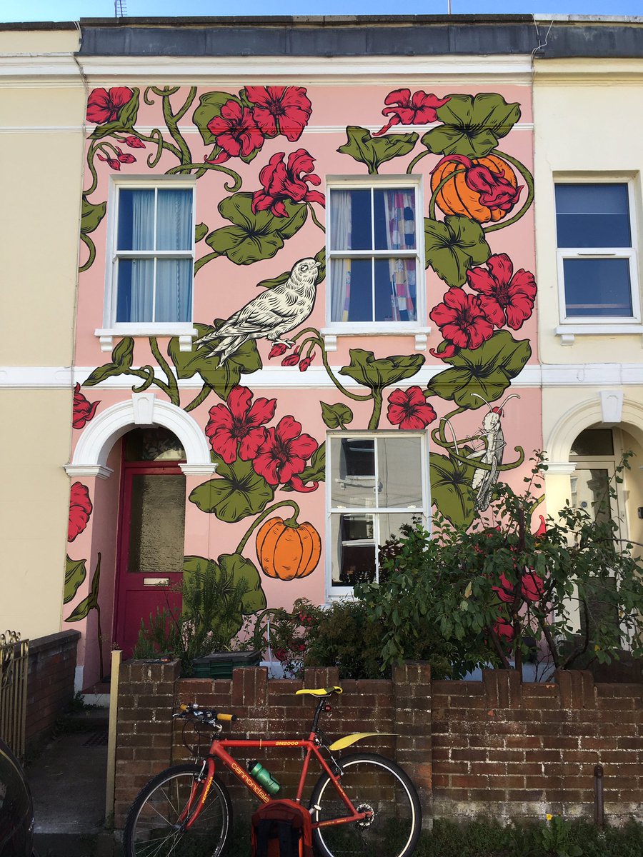 CheltenhamSPRA's tweet photo. The finished work by @LucasAntics for @CheltPaintFest in St Paul’s Parade, just off St Paul’s Road https://t.co/24A4t26YtN