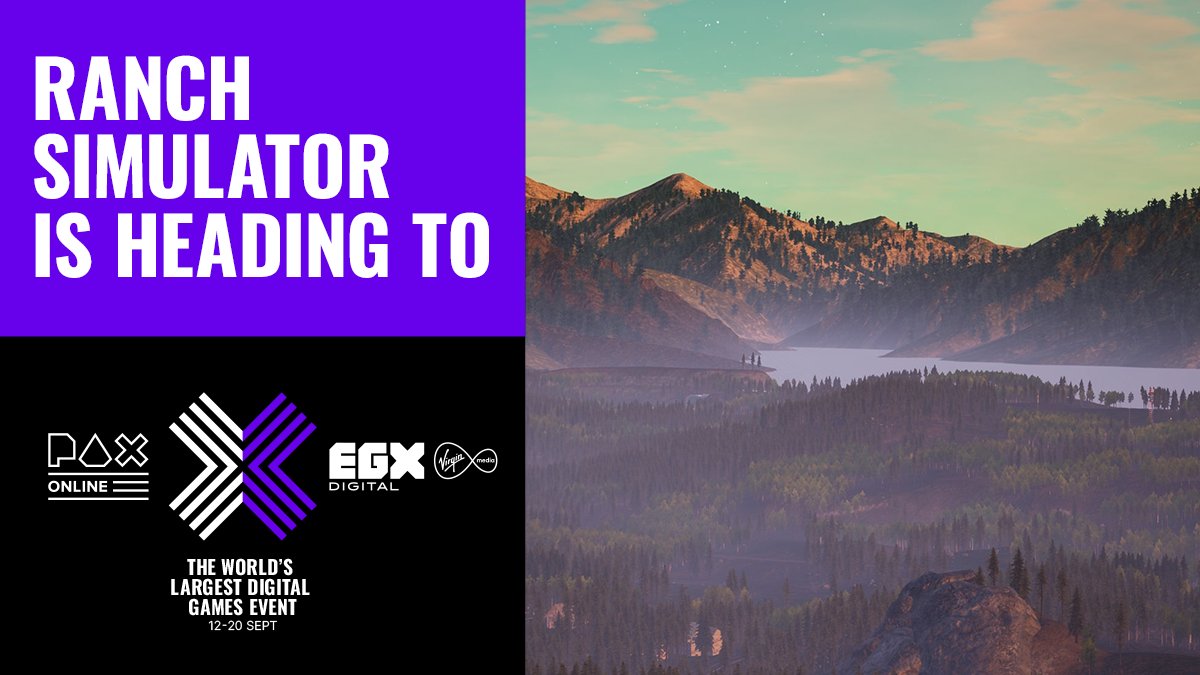 #RanchSim is heading to #PAXEGX from 12 - 20 Sep! Experience the world-famous gaming conventions, <a href="/pax/">PAX</a> and <a href="/EGX/">EGX</a> from the comfort of your home!

Head to the virtual #ExcaliburGames booth on the main showfloor for...

🖰 Hands on single player demo
📽️ 16 min gameplay demo video
