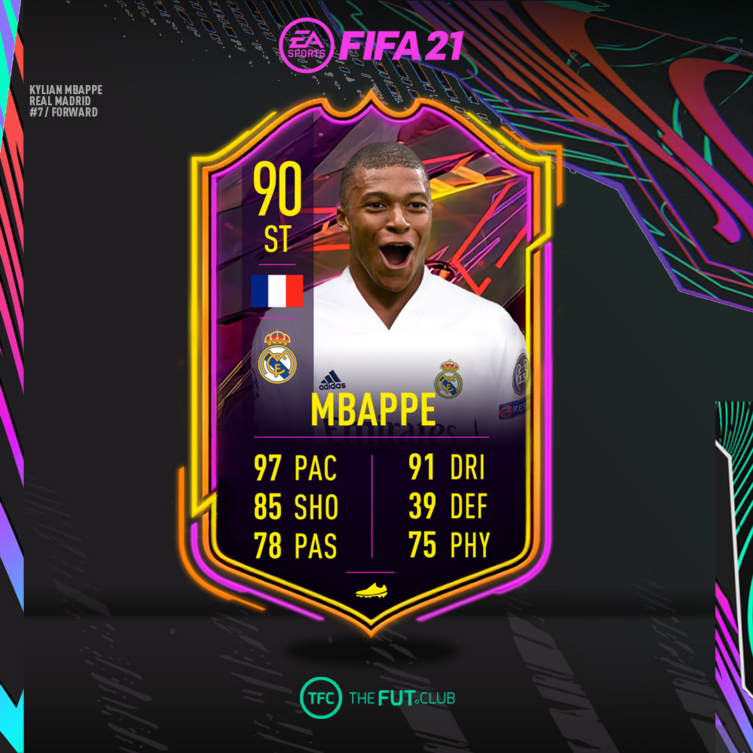 It’s #FIFARatings day! Top 100 FUT players are revealed by #EASportsFIFA.

Could Mbappe make his transfer to Real Madrid this transfer window? 👀

#FIFA21 #FUT21 #FIFAdesign #TheFUTClub #FIFA #FUT20 #FIFA20 #Gaming #RealMadrid #PSG #transfers #transfer #Mbappe #HalaMadrid #OTW