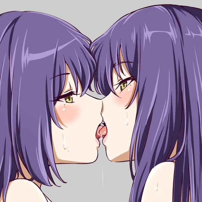 百合キス、アニメ塗り 