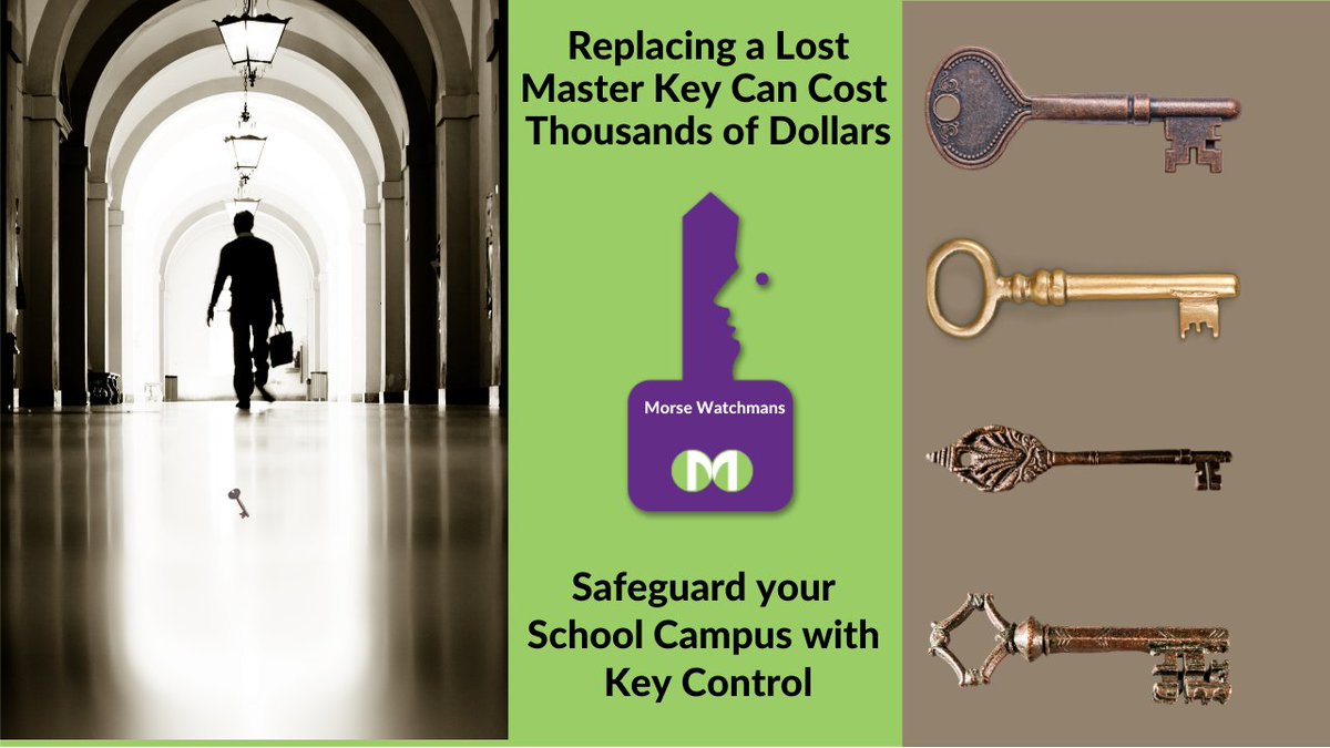 MorseWatchmans1's tweet image. Replacing a Lost Master Key Can Cost Thousands of Dollars. Safeguard your School Campus with Key Control.  #SchoolSecurity  #KeyAccessControl #CampusSecurity

hubs.ly/H0vJqRV0