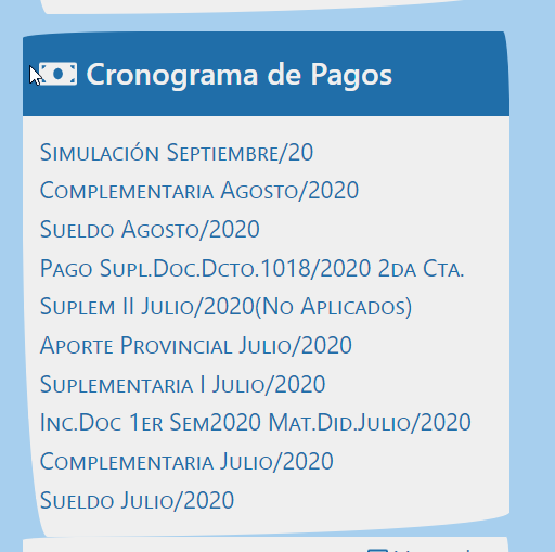 Colegas: Ya pueden consultar las simulaciones del incremento salarial de Septiembre 2020 en la página del CGE. 
cgepm.gov.ar/login <a href="/jalbertogalarza/">Juan Alberto Galarza</a> <a href="/miguel_sedoff/">Miguel Sedoff</a> <a href="/herrerayflia/">Oscar Herrera Ahuad</a>