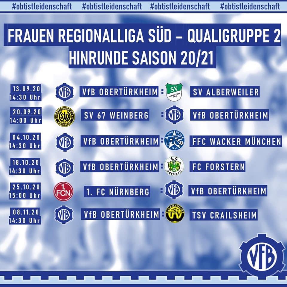 vfbobtfrauen's tweet photo. Am kommenden Sonntag fällt der Startschuss für die Frauen I in die neue Regionalligasaison. Folgende Teams gehen in der Qualistaffel Süd-Südost an den Start.
#missionklassenerhalt #regionalliga #neuechance #obtistleidenschaft #wirsindeinteam #frauenfussball #stuttgart #vfb #obt https://t.co/aqBNWs2jkG