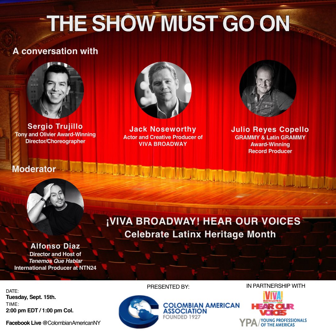 Join us for a lively conversation with Tony and Olivier award-winning director @SergioATrujillo actor and producer @JackNoseworthy and Latin GRAMMY award-winning @JulioReyesMusic moderated by journalist @Alfonx us02web.zoom.us/webinar/regist… @ascoaYPA