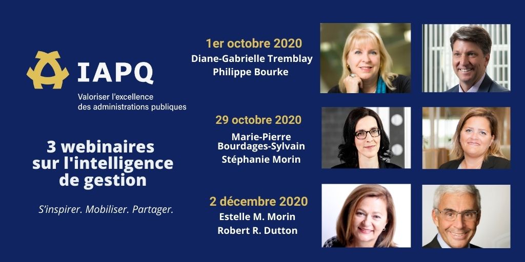IAPQuebec's tweet photo. L'IAPQ propose cet automne 3 webinaires offrant un regard croisé entre la recherche et la pratique. Vous êtes gestionnaire ou chef d’équipe, vous accompagnez des cadres ou vous vous intéressez à la gestion publique? Ces webinaires sont pour vous! https://t.co/dsHPNYemZK https://t.co/e6CFHAAYjj