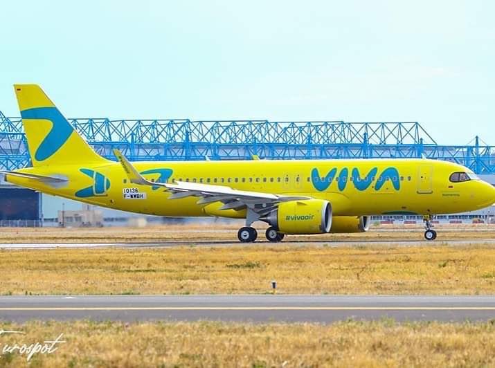 El día de hoy salió del Hangar de pintura en Toulouse el primer @airbus A320-251Neo de <a href="/VivaAirCol/">Viva ¡Vuela Más!</a> <a href="/VivaAirPe/">Viva ¡Vuela Más!</a> con NUEVA LIVERY S/N 10136 bajo la matrícula temporal F-WWBH y la cual será HK-5352.
.
.
Fotos EuroSpot