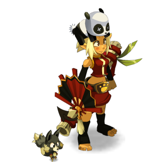 Ejiil's tweet photo. @SkinyDofus @dofusbook_modo @Nicolas_Lnt @Tesza00 @Tofoufoux Voici ma petite Osa en vacances à Pandala qui en profite pour faire connaissance avec la faune locale. https://t.co/Oq9b38hQS0