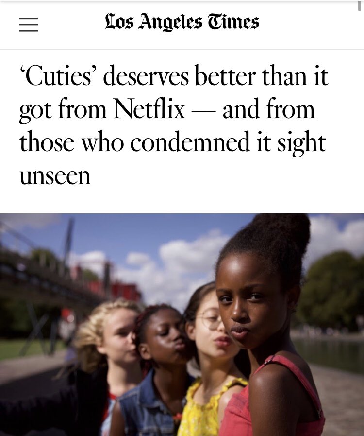 Again: if the marketing material - which pulls directly from the movie - is inappropriate, what does that say about the movie,  @latimes?