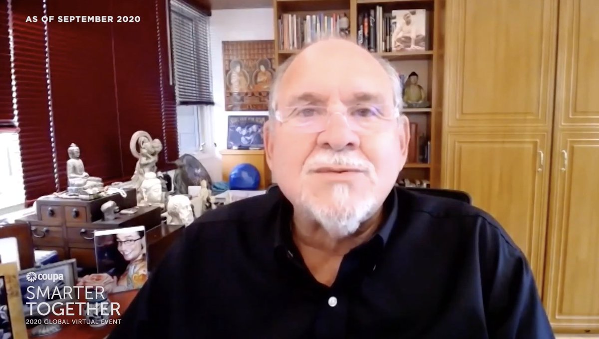 Coupa's tweet image. #SmarterTogether @larrybrilliant talks about the detailed process &amp;amp; nuances used in various countries to eliminate smallpox. All of which came from tapping into #communityintelligence