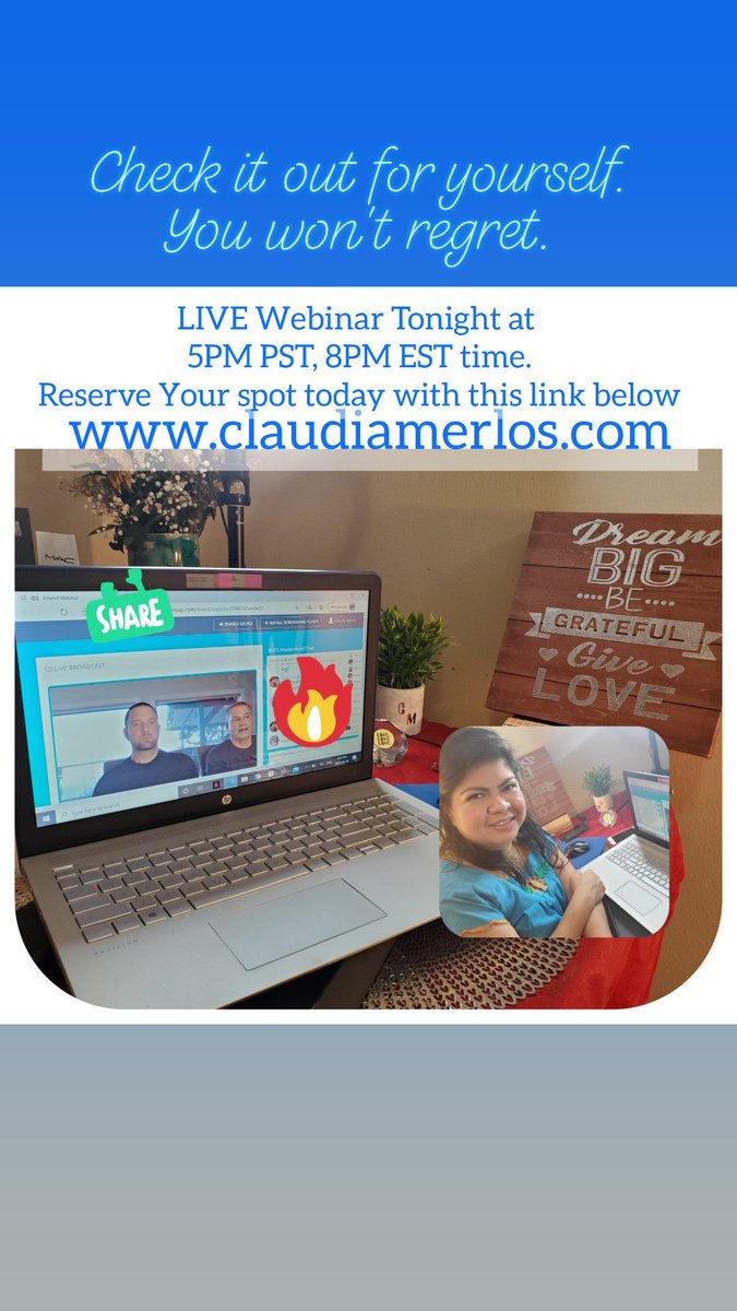 MyWorldIsACloud's tweet image. Join us tonight and start enjoying the benefits of having your own #DigitalBusiness #ExtraTime #WorkOnYourOwnTerms #BlessedAndGrateful #KingdomSeeker at 8PM EST time reserve your spot or watch a replay at your own time. 😀