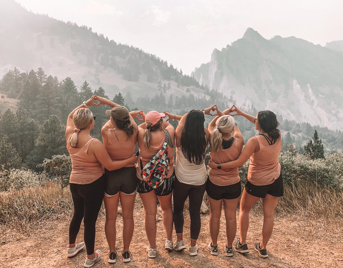 going Greek not only helps you find your sisters for a lifetime, but also your future bridesmaids✨🤍 
•
•
•
• And how cute is this bachelorette group?! We want to wish a huge congratulations to our alum sister <a href="/kaylawinstead/">Kayla Huggins</a> on her upcoming wedding!!🤩