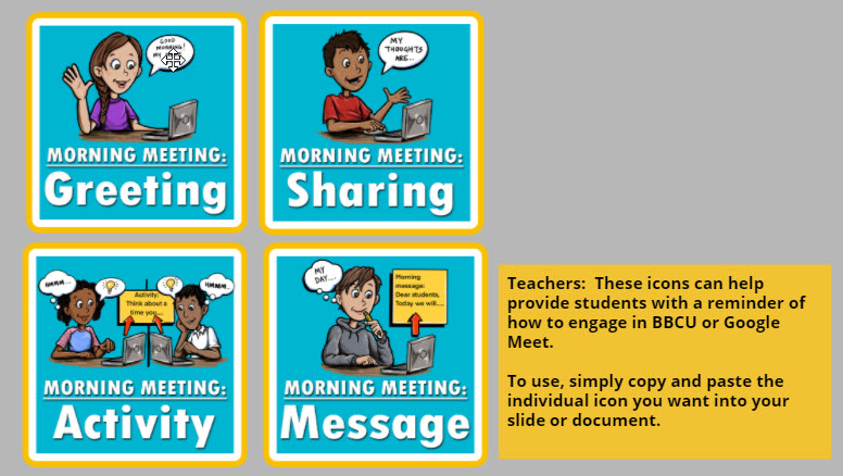 JeffLonnett's tweet photo. Teachers: we added some new icons- a booster pack to support the steps of morning meeting and visuals to embed in hyperdocs!  Thanks @MsAndersonRE1 for suggestions!
https://t.co/oMD3og0pf0 https://t.co/jND7TDToa3