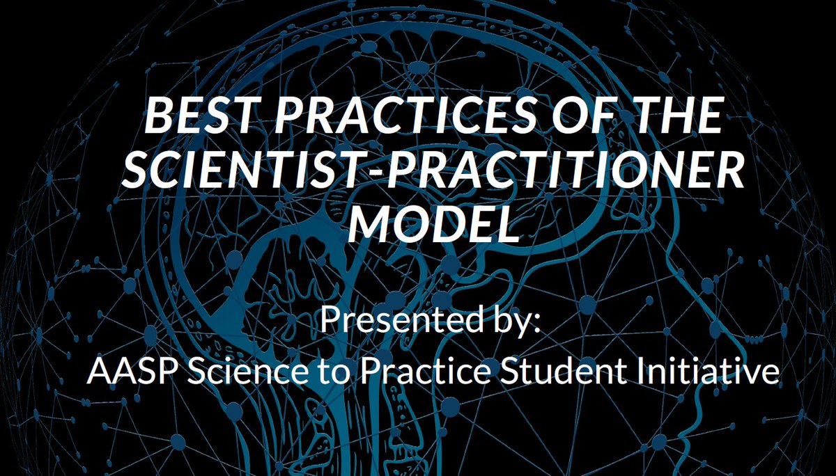 AASPTweets's tweet photo. Registration is open for AASP’s free “Best Practices of the Scientist-Practitioner Model” Webinar on Sept 23! Join @DrGraigChow, @binghambaba +@MellanoKathleen to discuss misconceptions, ways to incorporate SPM into the classroom + more. Register today! https://t.co/iaU6bboTPa https://t.co/JY70OYgECz