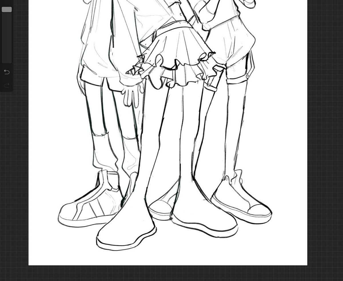 dis a wip but I drew boys in skits and BIG shoes ? REALLY BIG SHOES !!! 