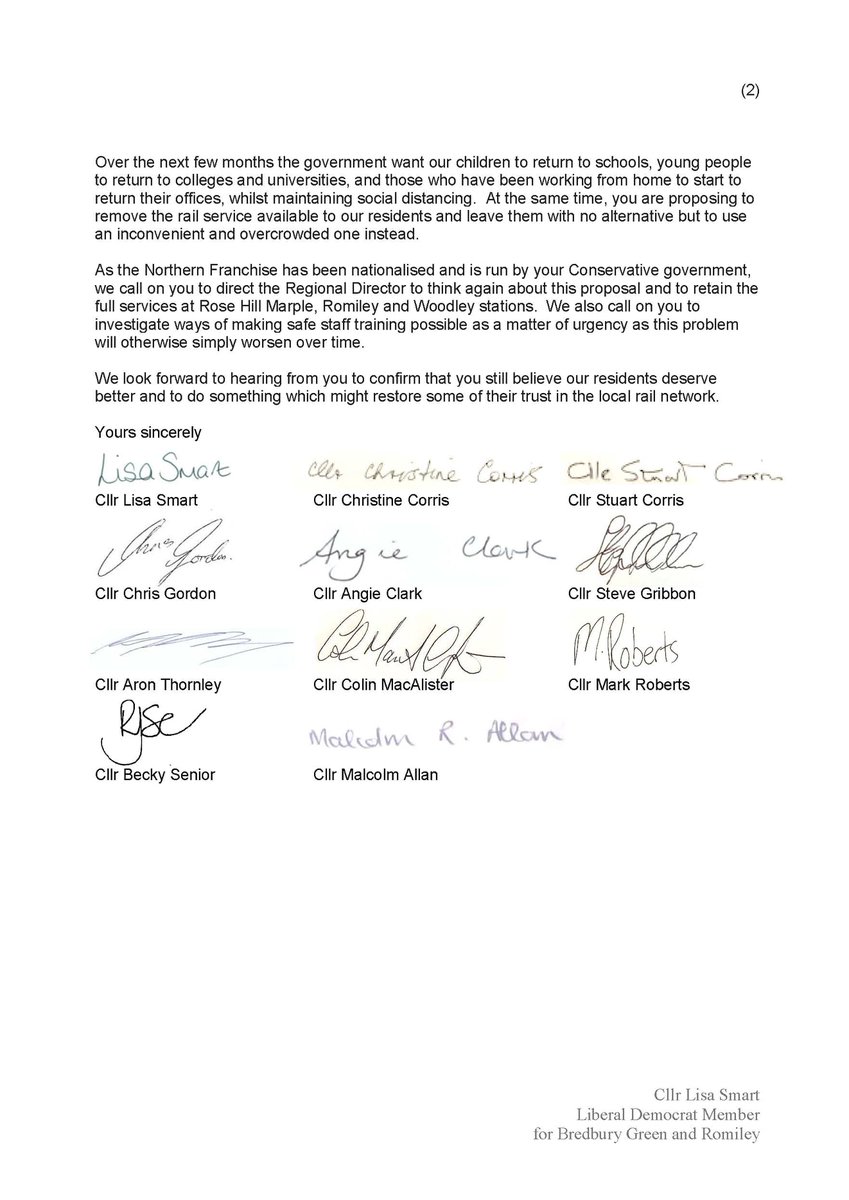 The 11 Lib Dem councillors who represent the wards along the route wrote to the Secretary of State for Transport, Grant Shapps.