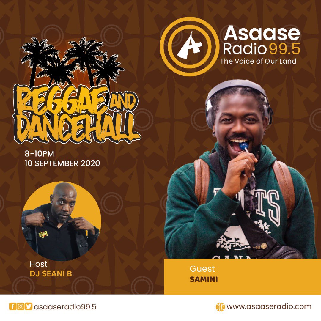 ElormBeenie's tweet photo. Keep it locked on @AsaaseRadio99.5 tonight as @SeaniBRemix interviews @Samini_Dagaati. #Ghana #Reggae #Dancehall 🎶🎤🇬🇭 https://t.co/KPWq4IH2uu
