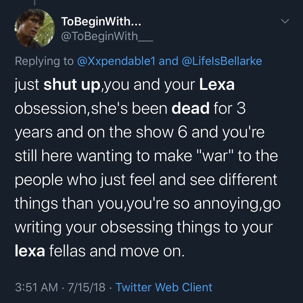 like I said I don’t feel bad because this is how they treated us