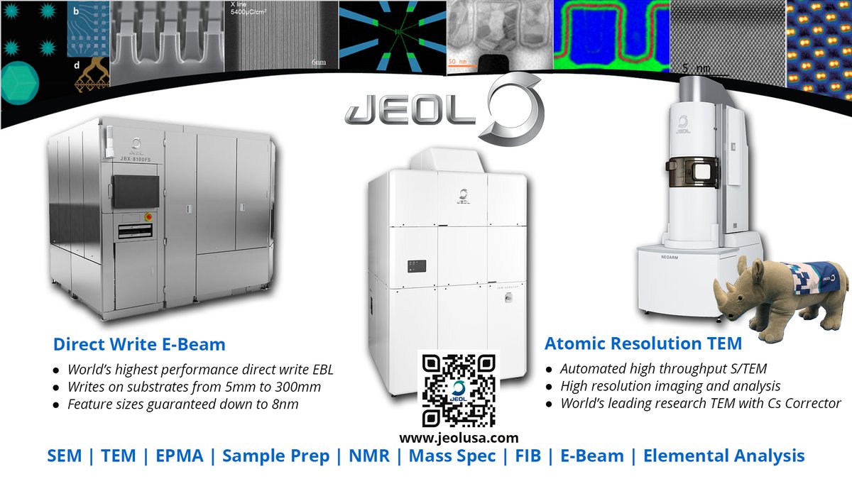 JEOLUSA's tweet photo. JEOL is pleased to participate in the 2020 virtual CNF Annual Meeting @CornellCNF #JEOLnano today with a focus on E-beam Lithography and TEM. Our relationship with CNF spans 17 years and multiple generations of EBL. Attendees please stop in and say hello and look for our mascot! https://t.co/IOzc366heA