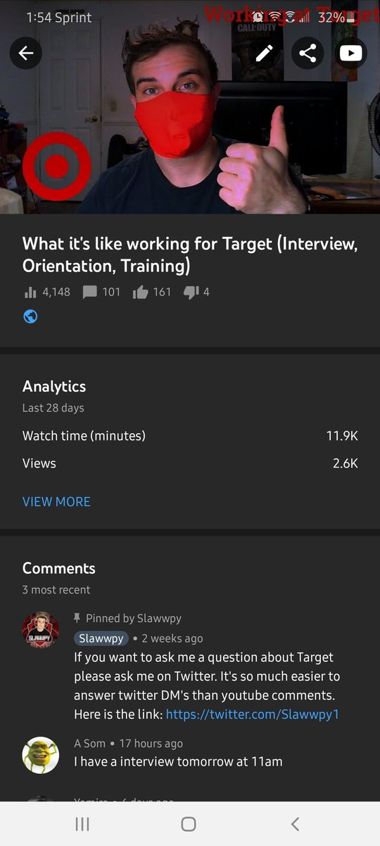Slawwpy1's tweet photo. Video coming out tomorrow answering some of the most common questions I have gotten about working at Target https://t.co/iiaZSfTt9u