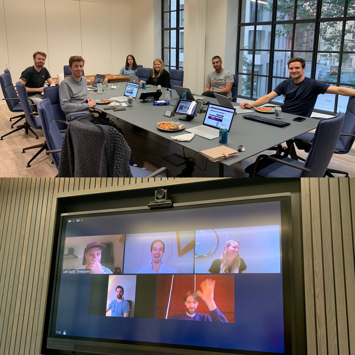 NorthridgeLaw's tweet photo. This year’s team fantasy football draft - part in the office, part virtual, but should be good fun ⚽️🍻 https://t.co/3hmETUpHER