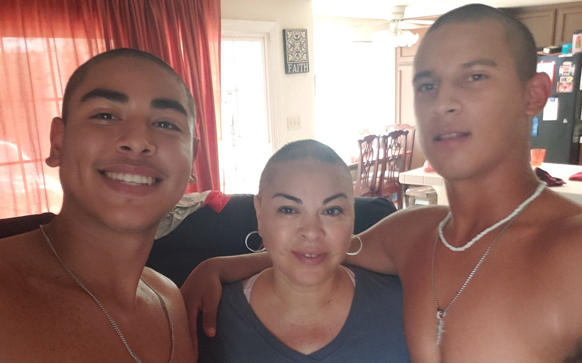 My nephew <a href="/JPAcosta15/">J.P. Acosta</a> is on his way to AZ to play ball! My brother <a href="/ChitoA1ss/">chito</a> posted this, &amp; I noticed the pink sleeve! 😭 Some people might see his bald head &amp; pink sleeve &amp; some may not. But when I look at him I'm reminded: no matter where he goes, He's fighting w/me!💗 #nephew