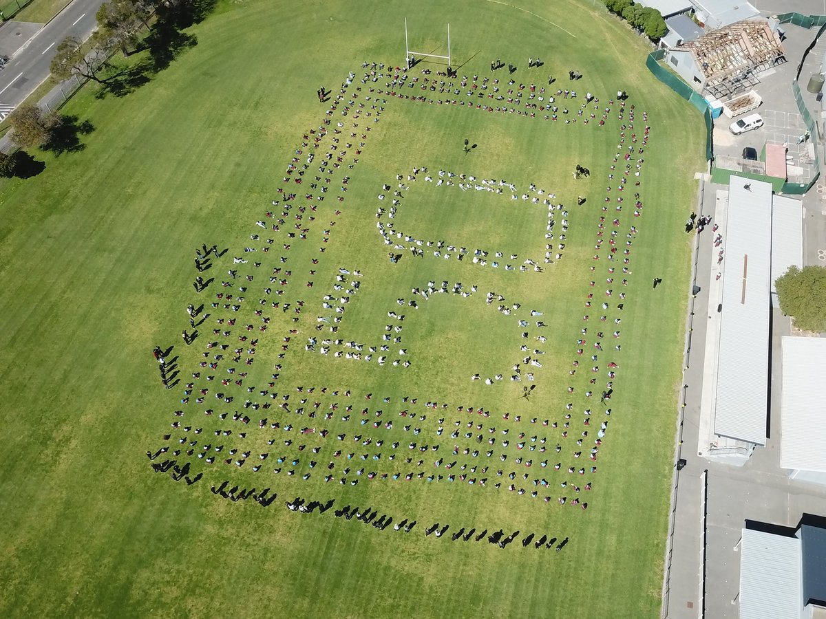 TableViewPS's tweet photo. Our learners gathered on the field today to wish Mr Gouws a (socially distanced) happy 50th birthday today!

📸 Photo: IG:justasurferdude https://t.co/OWoy5nIJZB