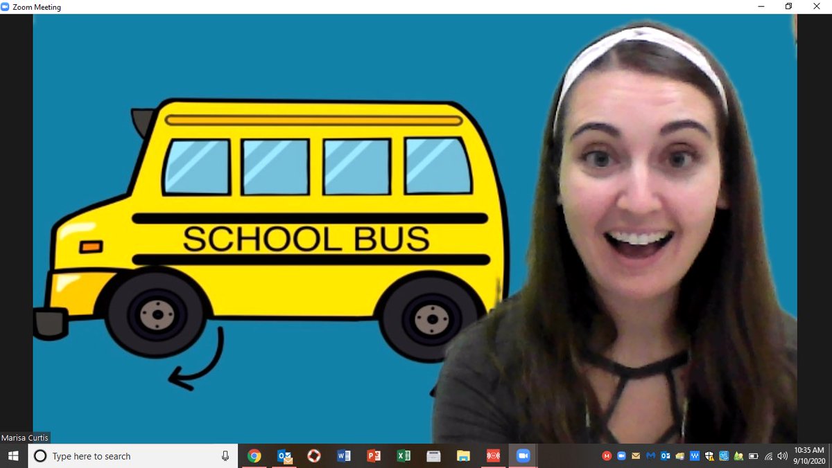 MissMarisaSLP's tweet photo. The first day of preschool speech &amp; language was a success! I had a blast using my green screen activities to help increase student engagement on zoom! #chproud https://t.co/tCrbzrgTMe