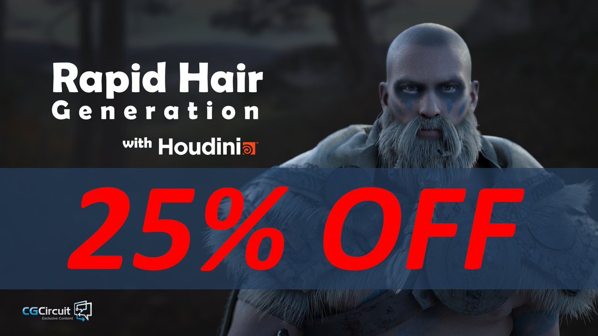 Cgcircuit's tweet image. Get 25% off on Rapid Hair Creation in Houdini.
Coupon code: RPDHR25
Expire date: 09/12/2020
bit.ly/31ILjHs
#sidefx #houdinitutorial #houdini #vfx #learnhoudini #visualeffects #3dmodeling #3dartist #digitalart #digitalartist #vfxartist #houdinifx #hairsimulation #vellum