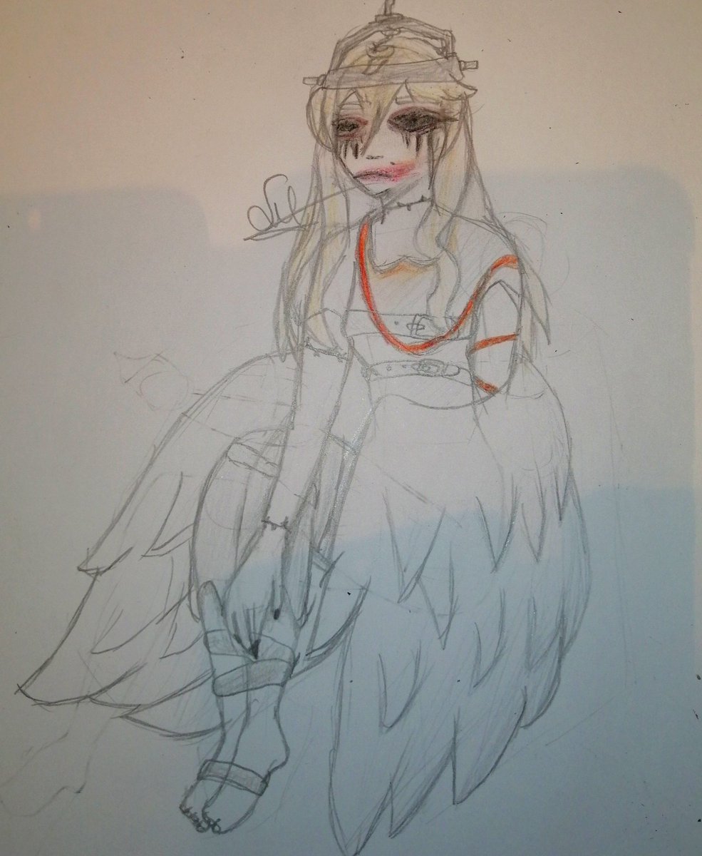 astercakey's tweet image. Galatea drawing because, yes.
She got some angel wings, idk what I thought at that moment to gave her some-
I messed up the coloring it looks so bad KSKJSKSBDKB😭😭
#IdentityV #IdentityVfanart