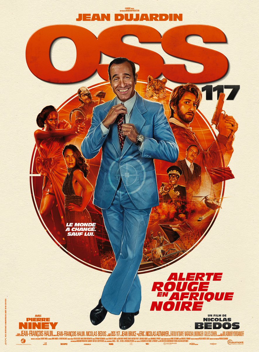 pierreniney's tweet photo. Première Affiche Officielle pour le prochain OSS 117 !!! 
Tellement hâte que vous découvriez film !

#OSS117 🌐 #AlerteRougeEnAfriqueNoire. 
Le 3 février au cinéma💥 https://t.co/JrCIATwyAA