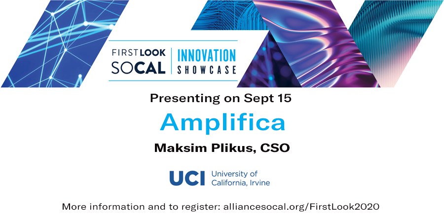 alliance_socal's tweet photo. Lots of talent coming out of SoCal research orgs like @UCICove. See Alyra Therapeutics, Aquatex Medical, and Amplifica at First Look SoCal 2020. Totally virtual and completely free. Register at https://t.co/lP7AbzKoRw

#FL2020 #startups https://t.co/fOFyPeaZ29