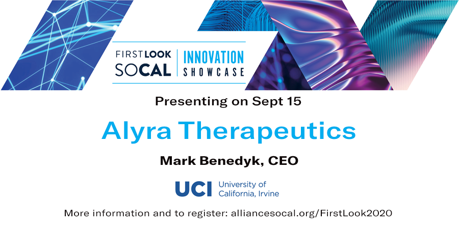 alliance_socal's tweet photo. Lots of talent coming out of SoCal research orgs like @UCICove. See Alyra Therapeutics, Aquatex Medical, and Amplifica at First Look SoCal 2020. Totally virtual and completely free. Register at https://t.co/lP7AbzKoRw

#FL2020 #startups https://t.co/fOFyPeaZ29