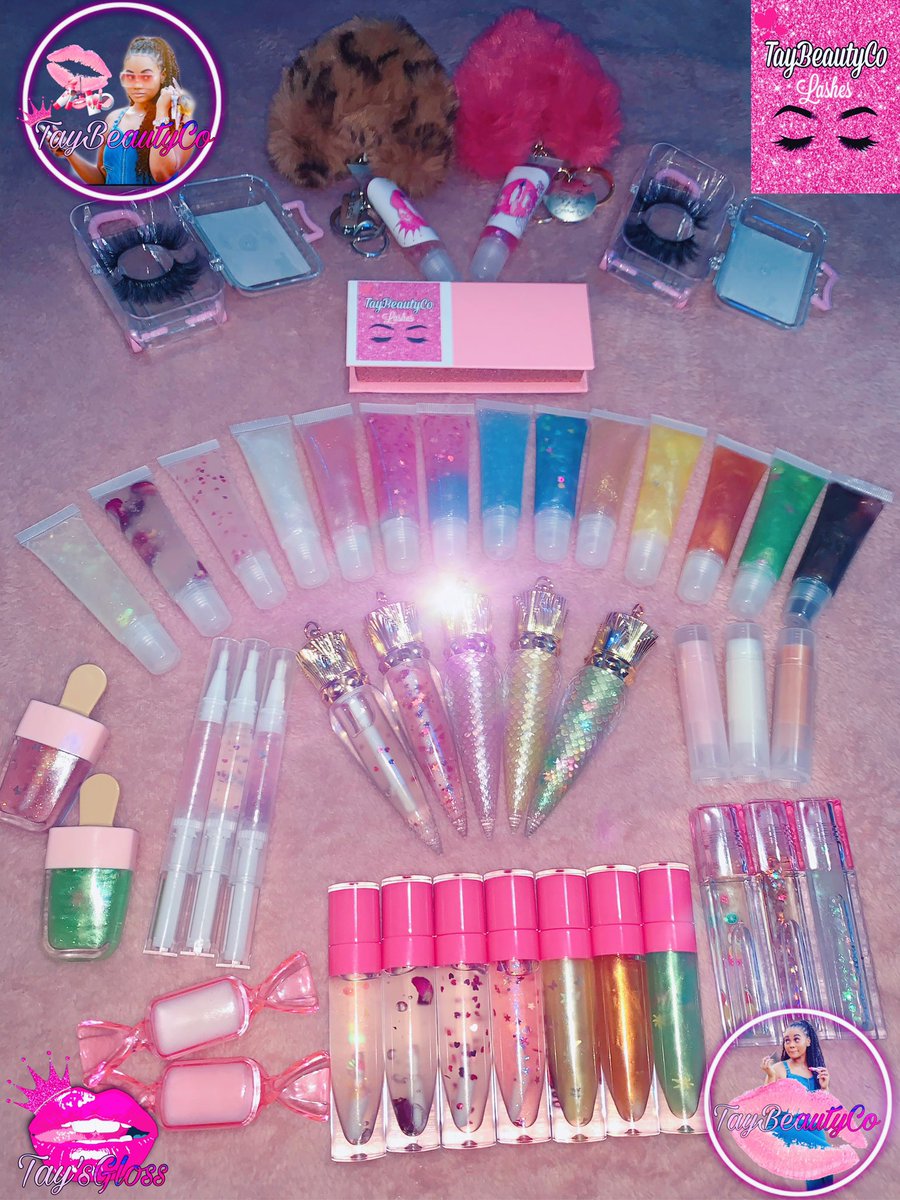 TayBeautyCo_'s tweet photo. Launching these beautiful new products tomorrow!! 
Our New Glosses &amp;
Motivational Keychains ✨ 
YESS we sell lashes now 🥰
Will all be updated on the website 😇 https://t.co/mHqz7QwAv5
