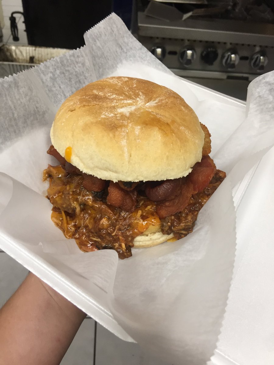 BonezBrothers's tweet photo. Today’s special!
Big Hoss - Pulled pork, chicken, rib and brisket meat. A layer of French fries, bacon, fried pickles and cheddar cheese on a bulkie roll!

We are open for take-out or delivery through #Grubhub
To call ahead: 239-218-8614
657 Southern Artery, Quincy https://t.co/ZQkEH9Vu9v