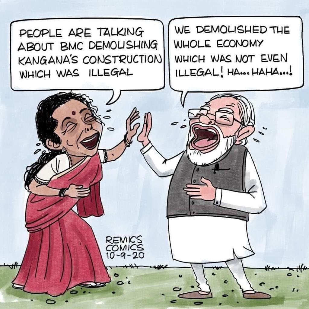 girishgoaINC's tweet photo. Indian Economy #REMICS #COMICS
#KanganaRanaut #EconomicCrisis #Demonitisation #GST #GabbarSingTax https://t.co/g9MOeD7Elt