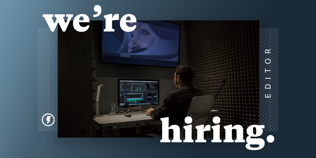 Bring stories to life in post-production. We're on the hunt for an editor who can make the cut (pun intended) for our team at Think Ahead Studios. 
bit.ly/2R5PU1E #videoediting #videoeditor