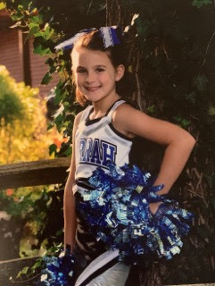 CheerHarrah's tweet photo. Senior Regan Roberts 💙🤍🖤 What will we ever do without her next year! Regan has cheered since middle school and has never been less than amazing. I mean, just look at that face! https://t.co/7towtXZWhn