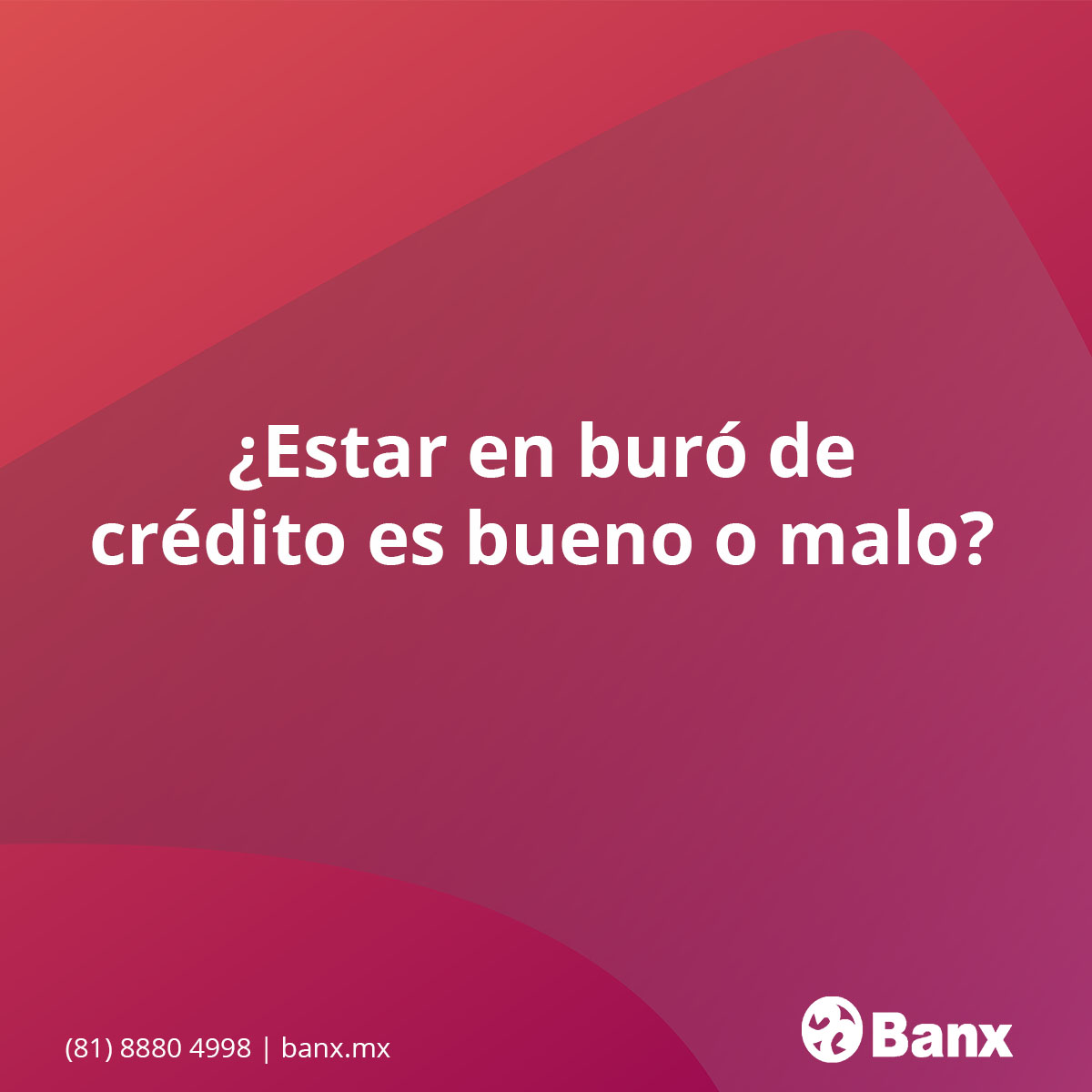 Banxmx's tweet photo. El Buró de Crédito es una herramienta en las cuales se basan las instituciones bancarias y/o financieras para evaluar a una persona antes de otorgarle algún tipo de crédito. Pertenecer puede brindarte mejores oportunidades de financiamiento. https://t.co/WRAmFwQOnZ